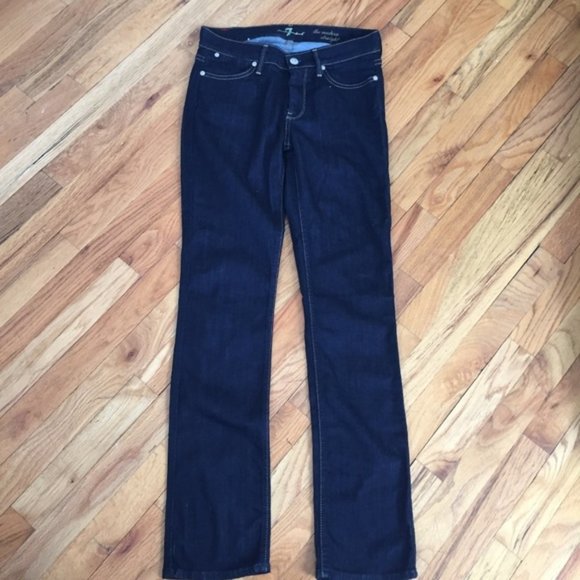 7 For All Mankind The Modern Straight Dark Jeans - Picture 2 of 6